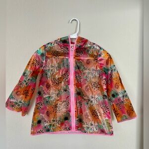 BearPaw Kids Translucent Floral Raincoat size 6X